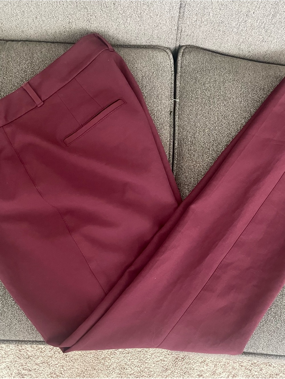 White House Black Market Women’s Elle Ankle Pants, Deep Plum, Size 12